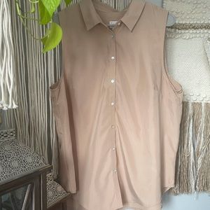 A New Day Button Down Tan Tank